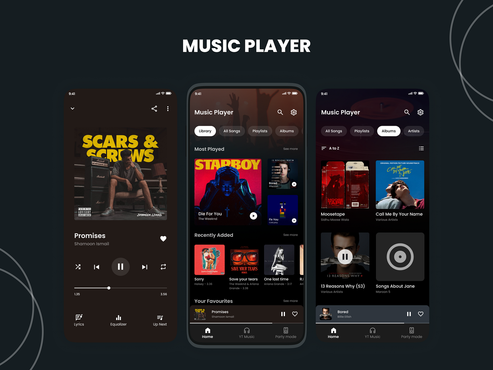 Music Player by Azied Mehmood Alvi on Dribbble