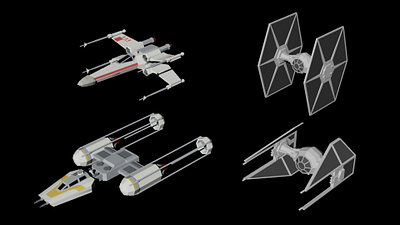 Low Poly Spaceships (January, 2022) 3d 3d modelling
