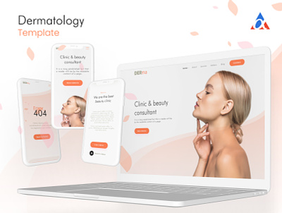 Dermatology Website Template branding design desktop design responsive design ui ux webdesign website design