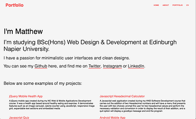 Portfolio (minimalistic redesign) branding graphic design portfolio ui website