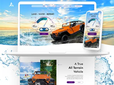 H2O Amphibious Cars - Website Design branding design desktop design responsive design ui ux webdesign website design