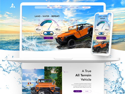 H2O Amphibious Cars - Website Design branding design desktop design responsive design ui ux webdesign website design