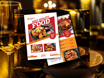 Food menu double page templet design. lunch