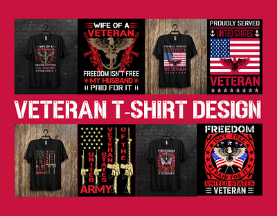 Veteran T-Shirt Design army custom design flag freedom graphic gun soldier t shirt typography uniform vector veteran veterans day vintage war