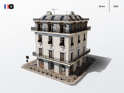 3D House Architecture Series 3d architecture art blender building cartoon design france game house illustration paris render