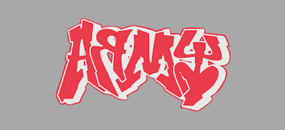Army graffiti - Straight letter design graffiti illustration typography
