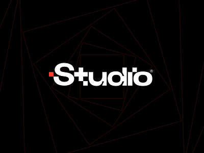 Studio logo black branding coloful dark design illustration interface logo orange studio ui white