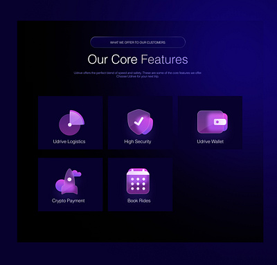 Udrive: Core Features Section
