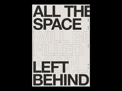 ALL THE SPACE /402 clean design modern poster print simple type typography