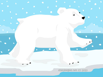 National Polar Bear Day (02-27) animals arctic awareness blue digital art holidays ice illustration polar bears snow vector white