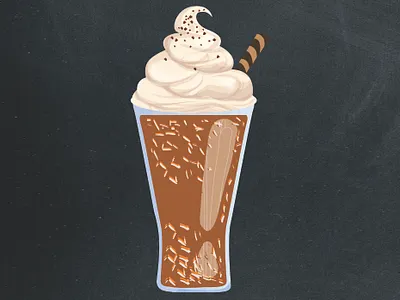 Coffee glace branding design graphic design illustration vector
