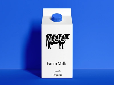 Logo for farm milk company - Moo brand design branding dairy eco farm healthy label logo milk natural packaging design product symbol