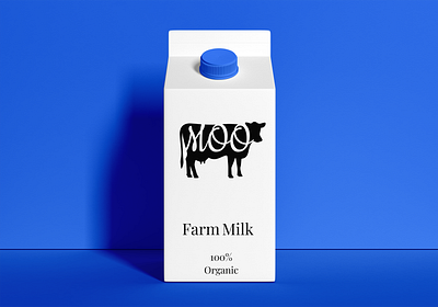 Logo for farm milk company - Moo brand design branding dairy eco farm healthy label logo milk natural packaging design product symbol