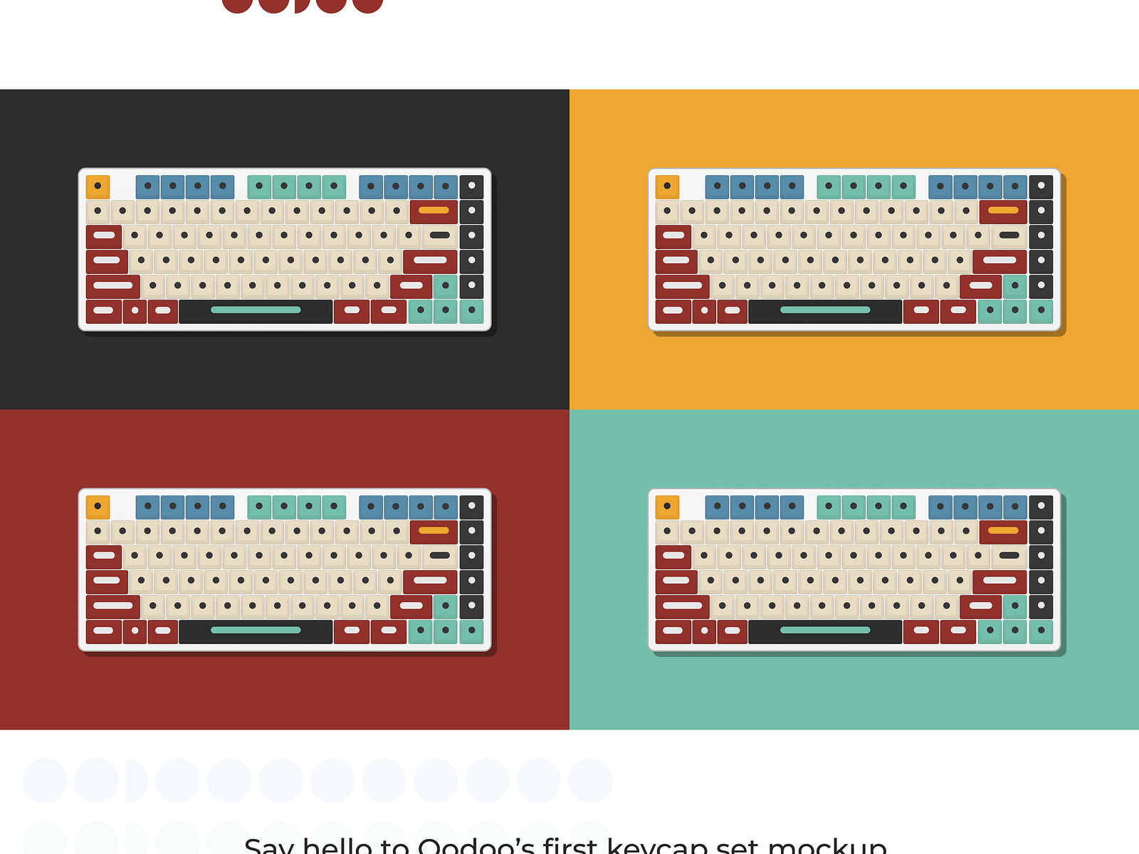 Ooodoo Custom Keycaps Designs "Retro dots" by Orély Duport on Dribbble