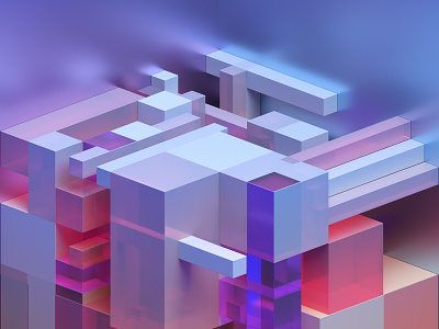 Geometric design 3d abstract background blender block colorful cube design geometric illustration render shape technology visual