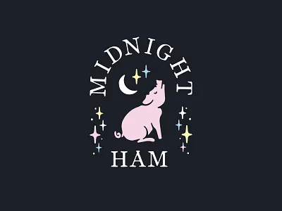 Midnight Ham ham howl midnight mood night pig sparkles stars werewolf