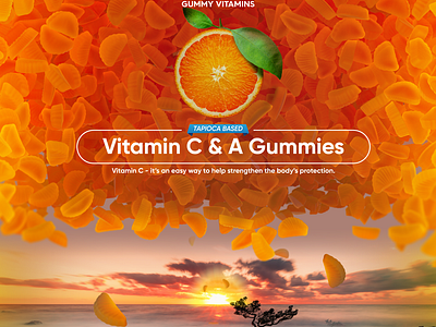 Visual Simply8 VitaminC 3d amazon branding design graphic design illustration logo smm ui visual