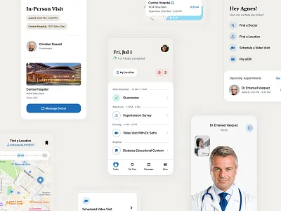 🍀 Healthcare. Doctor Finder app app design doctor healthcare map medicine patient telemedicine ui ux video call