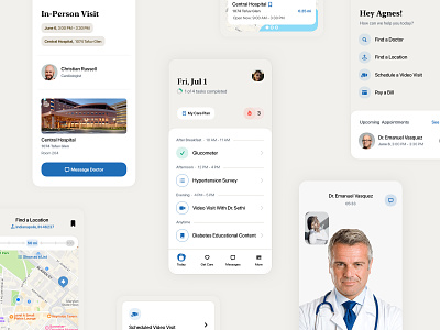 🍀 Healthcare. Doctor Finder app app design doctor healthcare map medicine patient telemedicine ui ux video call