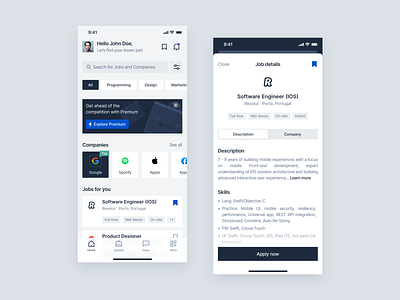 Jobseeker Mobile App app design digitalproduct hunt inspiration job jobseek mobile product recruitment search ui uidesign userexperience userinterface ux uxdesign vacancy visual web