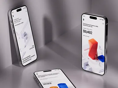 Digital Bank - Mobile App Concept 3d app bank clean concept design ecommerce fintech illustration inspiration interface ios mobile mobile app saas savings startup ui ux