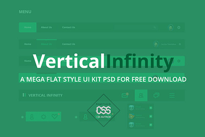 Download: Vertical Infinity UI Kit adobe xd design template download figma flat style free freebie graphicghost photoshop premade psd sketch template ui design ui kit user experience design user interface design ux design web design website design