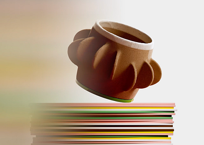 Spinning Cup 3d after effects animation c4d ceramic cinema 4d colors cup editorial illustration motion pottery redshift render spinning stack texture