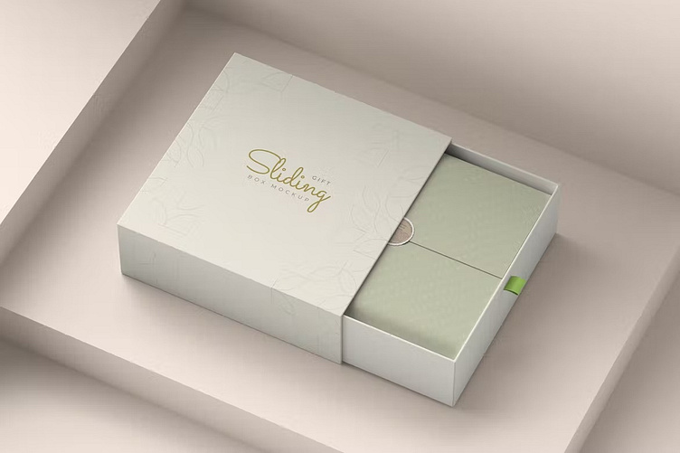 Slide Open Gift Box Mockup by screenstuff on Dribbble