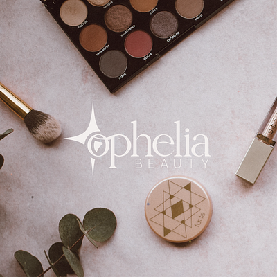 Ophelia Beauty brand design branding design graphic design logo submark typography vector