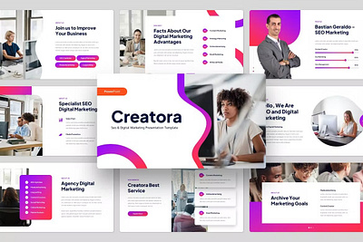 Creatora - Seo & Digital Marketing PowerPoint design powerpoint pptx template