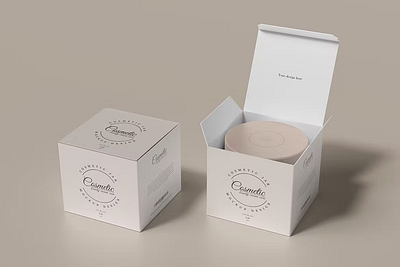 Box Cosmetic Packaging Mockup design mock up mock ups mockup mockups psd