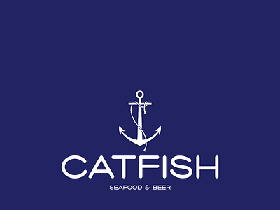 Catfish Seafood & Beer Restaurant brand design branding design graphic design logo typography vector