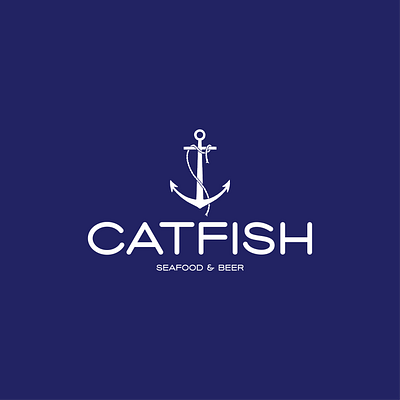 Catfish Seafood & Beer Restaurant brand design branding design graphic design logo typography vector