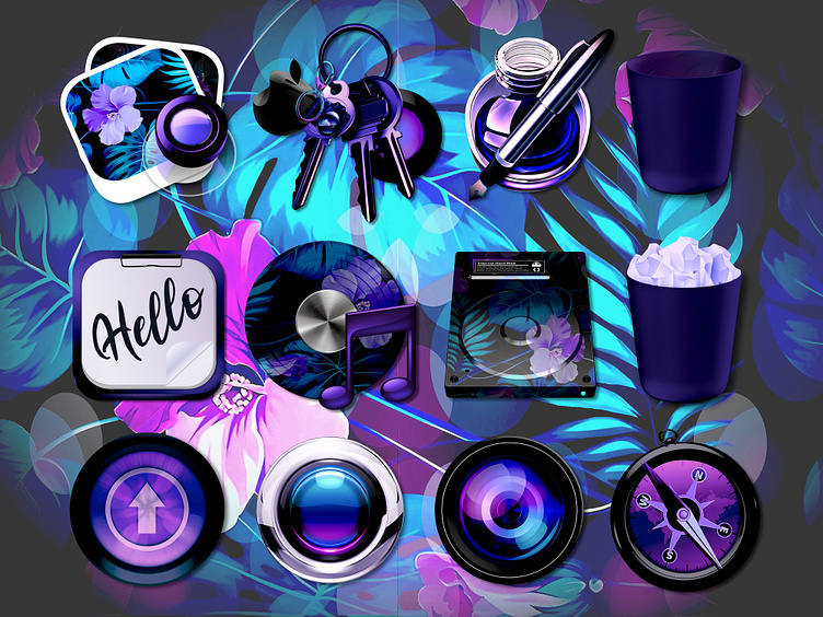 Purple icon pack by Alejandra Ivone Rojas Reyna on Dribbble