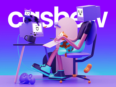 Cashew Outtakes 3d adorable blender branding cats cgi cute design fun graphic design render web webdesign
