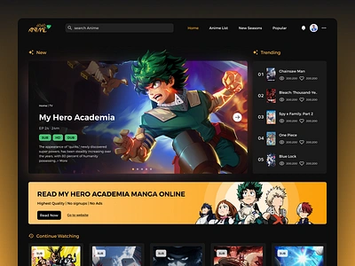 GOGO ANIME / UI Concept anime website branding comic comics manga manga website ui uidesign ux web website