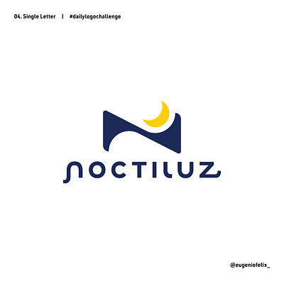 Noctiluz | Daily Logo Challenge branding daily logo challenge design graphic design logo moon n night single letter