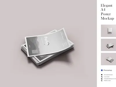 Elegant A4 Poster Mockup design instagram mockup mockups post