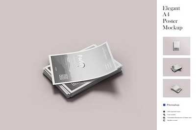 Elegant A4 Poster Mockup design instagram mockup mockups post