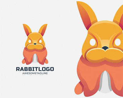 Rabbit Logo Design 3d branding colorful design graphic design illustration logo rabbit