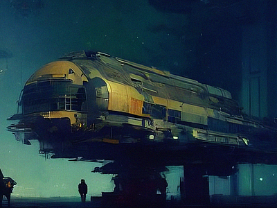 Untitled art concept digital illustration scifi ship space