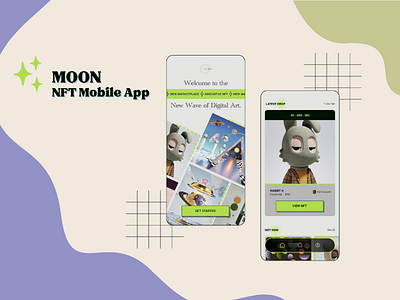 UI DESIGN - NFT MOBILE APP app design mobile app nft retro vibes ui ux