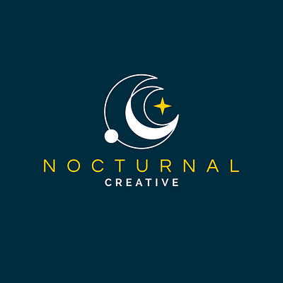 Logo Design for Nocturnal Creative branding crescent moons design graphic design logo logo design branding moons nocturnal vector