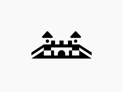 Bouncy Castle 2d adobe illustrator black and white branding castle design flat form geometric graphic design icon illustration logo logodesign logomark minimalist modern symbol vector white space