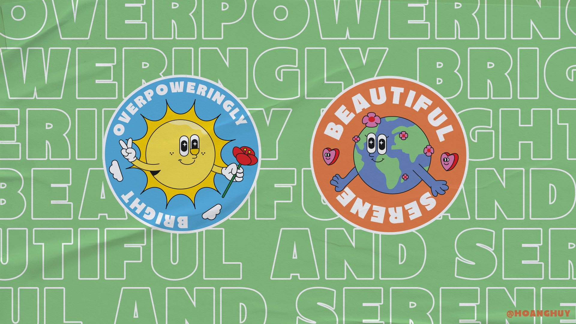 Sun&Earth | sticker | graphic design graphic design