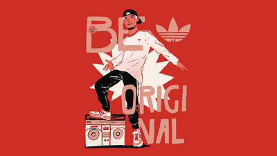 Be Original Adidas adidas adidas originals advertising advertising concept characther design illustration sneaker sportwear streetwear