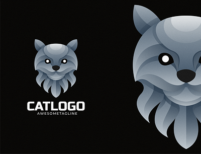 Cat Logo Design 3d branding cat colorful design graphic design illustration logo