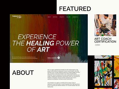 ART Therapy website app appointments art booking branding concept cources design drawing illustration phycology ui ux web website