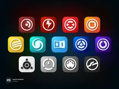 Native Instruments MacOS App Icons app app icon audio audio production design graphic design icon komplete kontrol kontakt logo macos minimal music music production native instruments