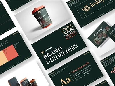Kokopi - Coffee Shop Logo & Brand Guidelines brand identity branding cafe coffee coffee bag coffee bean coffee cup coffee logo coffee packaging coffee shop coffeeshop cup design graphic design identity illustration logo logo design mark vector